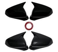 Rearview Mirror Housing Pair Side Wing Mirror Cover Caps For Seat For Leon MK4 For Cupra 2020-2024 Rearview Mirror Cover Rearview Mirror Cover(Carbon fiber pattern)