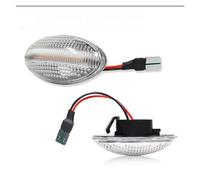 Rearview Mirror Indicator Light Car Side Marker For MINI For Cooper R50 R52 R53 Front Bumper Side Marker Indicator Light Turn Signal Lamp T10 12V(Clear Lens)