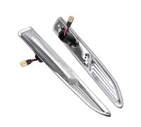 Rearview Mirror Indicator Light LED Dynamic Side Marker Turn Signal Light Sequential Blinker Lamps 2Pieces For Mondeo 4 For Mk4 BA7 2007-2015(Silver)