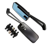 Rearview Mirror Kit 8 10mm Motorcycle Rear Mirror Black Chrome Side Mirror Universal For CFMOTO For Benelli For Leoncino 500 For TRK502X(Black)