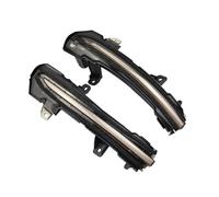 Rearview Mirror Lamp Compatible With Nissan For Kicks P15 2016-2019 For Note E12 2017-2019 Dynamic Blinker Sequential Side Mirror Turn Signal Indicator Light 26165-5MB0A(Smoked Black)