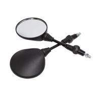 Rearview Mirror Motorcycle Black Universal 10mm Si Mirror Rearview Mirror Anti-fall Folding Round Mirror Motorbike Rear View