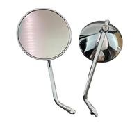 Rearview Mirror Motorcycle For CB400 CB1300 Black Cafe Racer Retro Motorcycle Modified Coffee Rearview Mirror Small Round(10CM 1 pair chrome)
