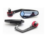 Rearview Mirror Motorcycle For Scooters ATV Bike Pair Motorcycle Rear View Mirrors Anti-Glare HD Motorbike Handlebar Side(Red cap)