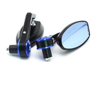 Rearview Mirror Motorcycle For Suz&uki GSR 600 750 GSX S750 S1000 For Bandit 650 1250S 7/8 22mm Motorcycle Handlebar Mirror Aluminum Alloy Rearview(Blue)