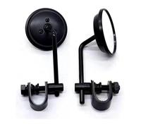 Rearview Mirror Motorcycle Pair 22mm-25mm Convex Clip Universal Stainless Steel Motorcycle Back Mirror Classic Retro Vintage Round Rearview