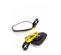 Rearview Mirror Motorcycle Universal Motorcycle 22mm End Side Rearview Mirror Aluminum 7/8" Motorbike Handlebar(Gold)
