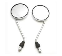 Rearview mirror Pair Motorcycle Scooter Mirrors Universal Motorbike Rear View Mirror 8mm Thread Retro Round Oval Convex Mirrors Side Mirror