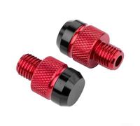 Rearview Mirror Screws, M10 Positive Thread, Motorcycle Modification Screws, Quick Installation Wear-Resistant Aluminum Alloy, Reliable Replacement Parts for Most Motorcycles(Red)