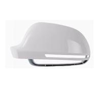 Rearview Mirror Shells Compatible With A4 B8 2009 2010 2011 2012 For A6 C6 Wing Mirror Rearview Cover Housing Rear View Cap 8T0857527(White,No Hole L)