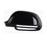 Rearview Mirror Shells Compatible With A4 B8 2009 2010 2011 2012 For A6 C6 Wing Mirror Rearview Cover Housing Rear View Cap 8T0857527(Black,No Hole L)