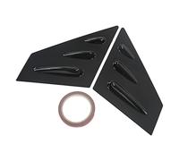 Rearview Mirror Side Spoiler Trim ABS Material Air Deflector Noise Reduction for STI 2015 2021 2PCS Set (Black)