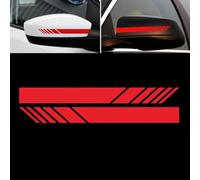 Rearview Mirror Sticker,Compatible with Ford Focus 2 3 4 MK2 MK3 MK4 RS ST Kuga Escape,Car Decorations,Red