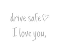 Rearview Mirror Sticker - Cute Interior Decor - I Love You Rearview Mirror Decal | for SUV Pickups Scooters Dashboard Phone Cup Laptop Window Highway Night