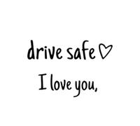Rearview Mirror Sticker | Drive Safe Vehicle Accessories - I Love You Car Windshield Mirror Sticker | for Truck Auto Motorbike Birthday Couples Drivers Daily Highway Windshield Long Trip