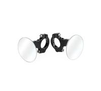 Rearview Mirror Wide Vision Convex Motorcycle Handlebar Mount Rear Side Blind Spot Rimless 360 Degree Rotation
