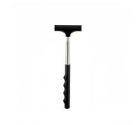 Rearview Mirror Wiper with Stainless Steel Handle and Silicone Brush Layers for Clearing Condensation and Rainwater (Black)