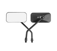 Rearview Mirrors 10mm Chrome Plated Motorcycle Mirror Round Square Retro Universal Motorcycle Side Rear Motorcycle Mirror For Scooter Dirt Bike UTV Side Wing Mirror
