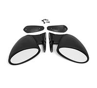 Rearview mirrors California Style Universal Car Classic Retro Door Wing Side Mirror Rearview Vintage Matte Black L+R Car Mirror Cover