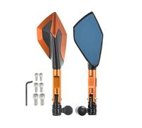 Rearview Mirrors Motorcycle CNC Rear View Mirrors 8MM 10MM Universal Anti-glare Side Mirrors For Y&amaha For MT25 MT03 MT07 FZ-07 MT09 FZ09 FJ-09 2013-2023(Orange)
