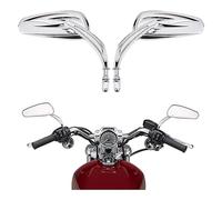Rearview Mirrors Motorcycle Flame Chrome/Black Mirror Softail Standard For FXST For Glide For Electra For Road For Custom For Dyna For Touring Side Wing Mirror