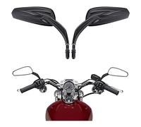 Rearview Mirrors Motorcycle Flame Chrome/Black Mirror Softail Standard For FXST For Glide For Electra For Road For Custom For Dyna For Touring Side Wing Mirror