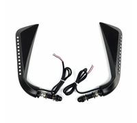 Rearview mirrors Motorcycle Sickle Rearview Side Mirror With Flowing Water Turn Signal Light For Dyna Softail