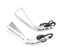 Rearview mirrors Motorcycle Sickle Side Rearview Mirror Flowing Water Turn Signal Light For Dyna Softail