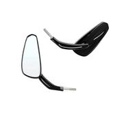 Rearview Motorcycle Handlebar Rear View Mirror Rearview Mirrors For Harley Ultra Classic Electra Glide FLHTCU 1989-2007 2008 2009 2010 2011 2012 2013(Black- Silver)