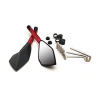 Rearview Motorcycle Rearview Mirror moto Blind Spot Side Mirror For TDM 900 850 MT125 MT03 MT01 MT125 03 01 XT660(Red)