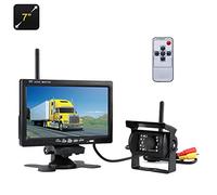 Rearview Parking Camera - BW Vehicle Backup Cameras and Monitor Kit with 7-Inch Display, 2.4G Wireless Connection, Nightvision, Waterproof, 120-Degree Lens, 800x480p