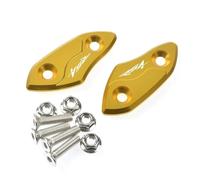 Rearview part Motorcycle Rearview Mirror Hole Cap Rear View Side Mirrors Bracket Clamp Cover Aluminum For Aprilia RSV4 2021 2022 2023(Yellow)