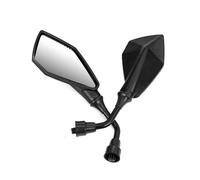Rearview Side Mirror 1 Pair Universal Motorcycle Rearview Mirror Replacement Parts Scooter E-bike Reversing Auxiliary Modified Accessories Wing Foldable Mirrors(Black)