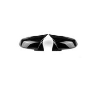 Rearview Side Mirror Covers For BMW 1 2 Series F20 2012 2013 2014 2015 2016 2017 2018 2019 Exterior Replacement ABS Horn Rearview Mirror(Bright Black)