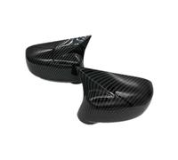 Rearview Side Mirror Covers For Nissan Tiida Hatchback 2004 2005 2006 2007 2008 2009 2010 Car Rearview Side Mirror Cover Wing Cap Sticker Exterior Door Rear View Case Trim Carbon(Carbon)