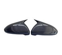 Rearview Side Mirror Covers For VW For Golf MK7 7.5 For GTI R For GTD Base 2009-2020 For Touran 2016-2021 Mirror 2X Side RearView Cover Caps Mirrors Housing(Carbon Look)