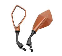 Rearview Side Mirror For Universal Motorcycle Rearview Mirrors Wide Angle Adjustable Bicycle Bike Handlebar Side Flexible Rear View Mirror Mirrors Scooter(Orange)