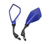 Rearview Side Mirror For Universal Motorcycle Rearview Mirrors Wide Angle Adjustable Bicycle Bike Handlebar Side Flexible Rear View Mirror Mirrors Scooter(Blue)