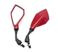 Rearview Side Mirror For Universal Motorcycle Rearview Mirrors Wide Angle Adjustable Bicycle Bike Handlebar Side Flexible Rear View Mirror Mirrors Scooter(Red)