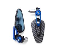 Rearview Side Mirror Universal Motorcycle Rearview Mirror Carbon Fiber Pattern Handlebar Modified Inverted Rear Motorbike Accessories Rearview Bar End Mirror(A)
