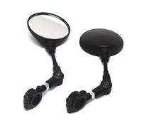 Rearview Side Mirrors Universal Motorcycle Scooter Modified Aluminum Alloy Handlebar Collapsible Round Shape Rearview Side Mirror Base Motorcycle Mirrors
