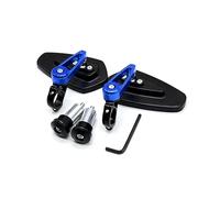 Rearview Universal Motorcycle Handlebar Rear View Side Mirror For MT01 MT03 MT07 MT09 MT10 Compatible with Yamaha MT 07 R6 R3 R1 For FZ6 R15(Blue)