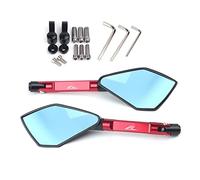 Rearview Universal Motorcycle Mirror CNC Side Rearview Blue Anti-glare Mirror Compatible with KAWASAKI Z900 Z1000 Z800 Z 750 Z650 Z300 Z250 Z125(Red Big-Mirror)