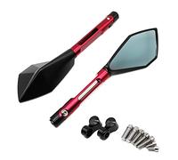 Rearview Universal Motorcycle Rearview Mirrors Blue Glass Rear View Side Mirror For DORSODURO 1200 750 900 ETV 1000(Red)
