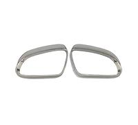 Rearview Wing Mirror Cover ABS Chrome Carbon Fibre Car Rearview Mirror Cover Trim Car Accessories, For Kona, For Encino 2018 2019(Silver)