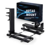 Reashy Hotas Mount, Joystick Mount, Aluminum Flight Stick Desk Mount for Logitech X56, X52, X52 Pro, Thrustmaster T.1600M, TCA, T.Flight Hotas One, 4, X, Airbus, VKB Gladiator Nxt (Black)