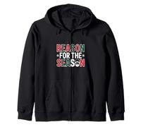 Reason For The Season Christian Nativity Christmas Zip Hoodie