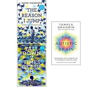 Reason I Jump, Fall Down 7 Times Get Up 8, Autistic Brain 3 Books Collection Set