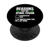 Reasons for my Spinal Fusion Warrior Spine Surgery PopSockets Adhesive PopGrip