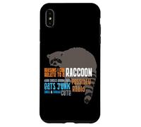 Reasons I Can Relate To A Raccoon Funny Cute Chubby Raccoon Case for iPhone XS Max